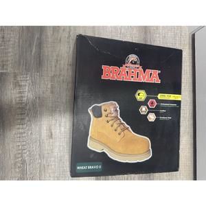 Brahma Mens Wheat Bravo II Steel Toe Work Boots Size 7 New